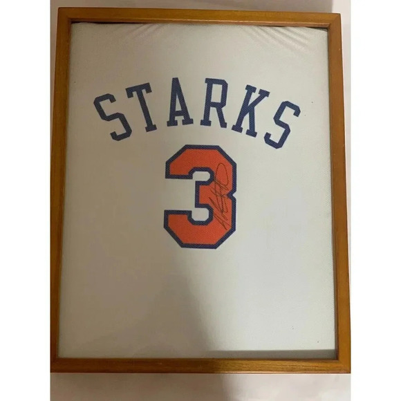 John Starks Signed New York Knicks Home Jersey , 1994 NBA frame it.